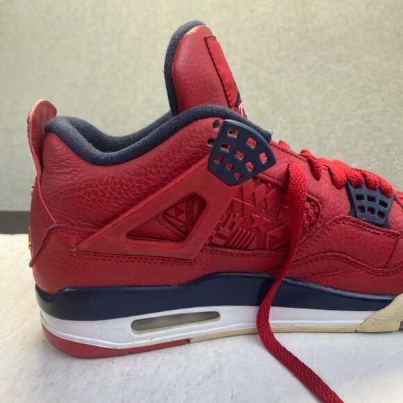 Size 10 Men’s Nike Air Jordan 4 Retro FIBA Red White CI1184-617  RARE clean main image 5